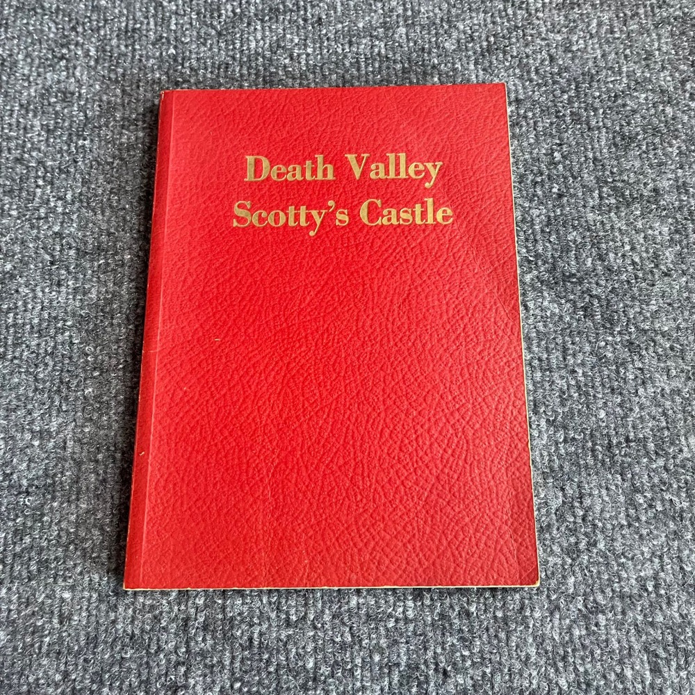 Vintage 1941 Death Valley Scotty's Castle Guidebook Red Gold Gilt Softcover Book